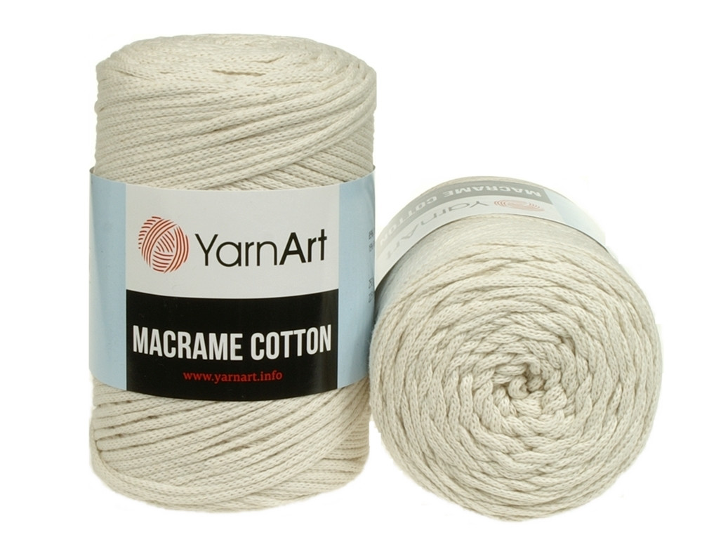 Хлопковый шнур Ярнарт Макраме Коттон (Yarnart Macrame Cotton) цвет 752 кремовый - фото 1 - id-p125624216