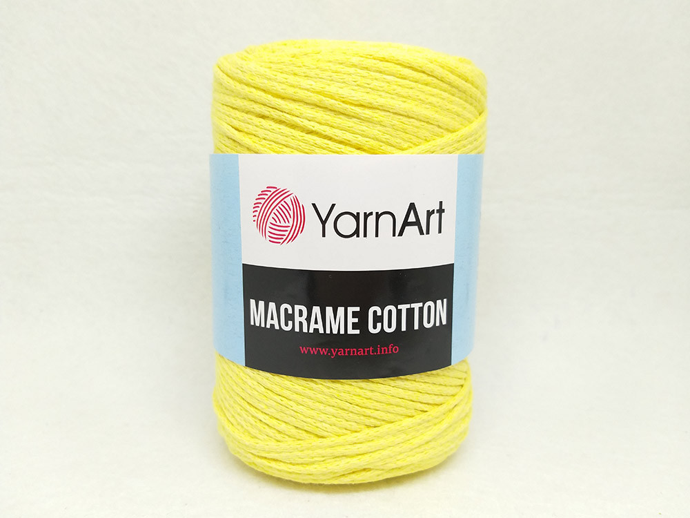 Хлопковый шнур Ярнарт Макраме Коттон (Yarnart Macrame Cotton) цвет 754 лимонный