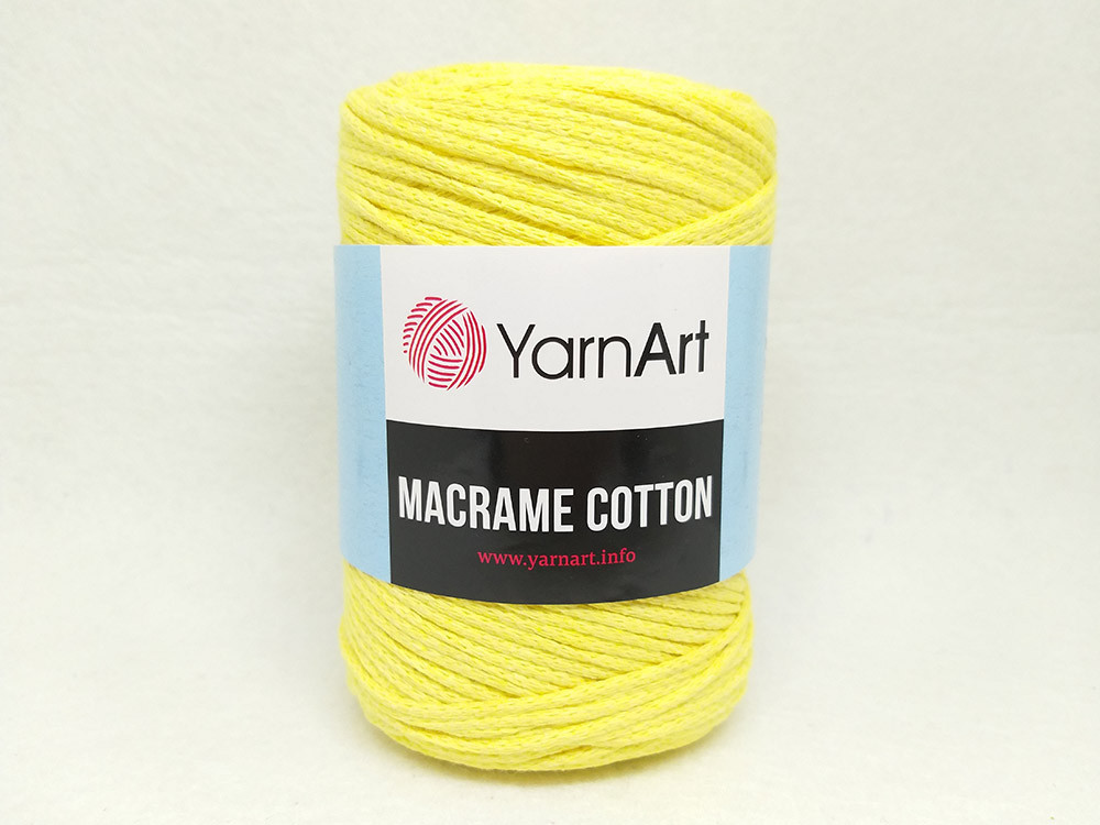 Хлопковый шнур Ярнарт Макраме Коттон (Yarnart Macrame Cotton) цвет 754 лимонный - фото 1 - id-p125624275