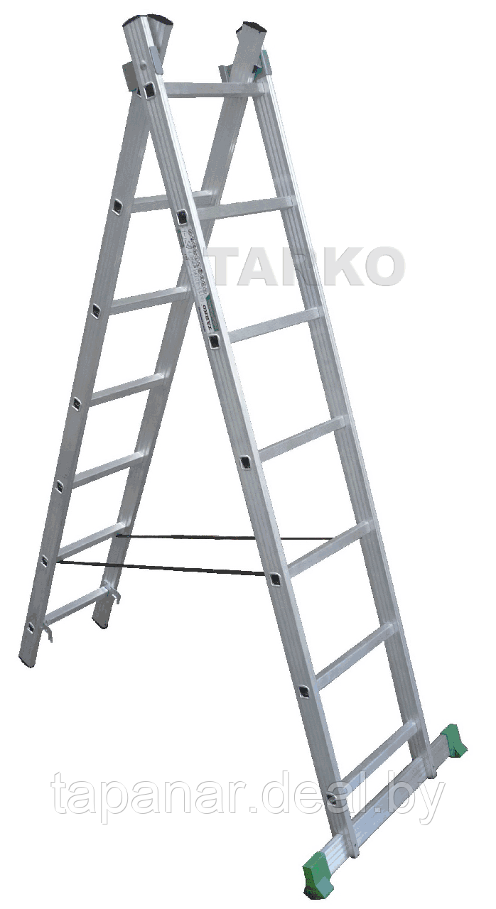 Лестница алюминиевая профессиональная 2-секц 8ступ. PROF TARKO