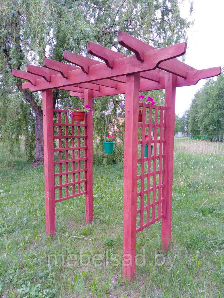 Пергола-арка садовая из массива сосны "Тулуза" - фото 3 - id-p125638687