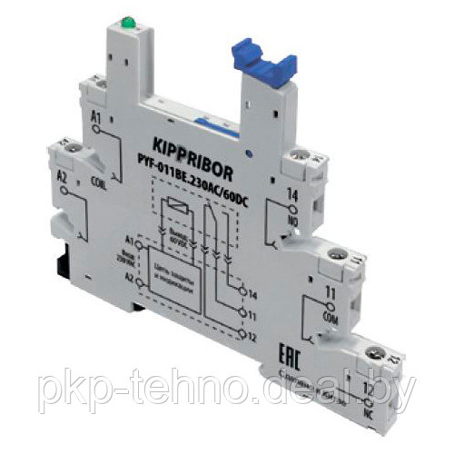 Монтажные колодки KIPPRIBOR PYF-011BE (для 1-контактных промежуточных реле серии SR) - фото 1 - id-p125729235