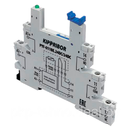 Монтажные колодки KIPPRIBOR PYF-011BE (для 1-контактных промежуточных реле серии SR) - фото 2 - id-p125729235