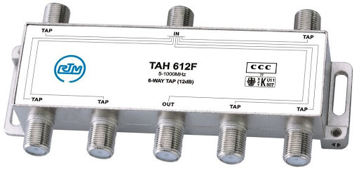 Ответвитель ТВ на 1, 2,3,4 отвода под F разъём 5-1000 МГц RTM - фото 1 - id-p125623686