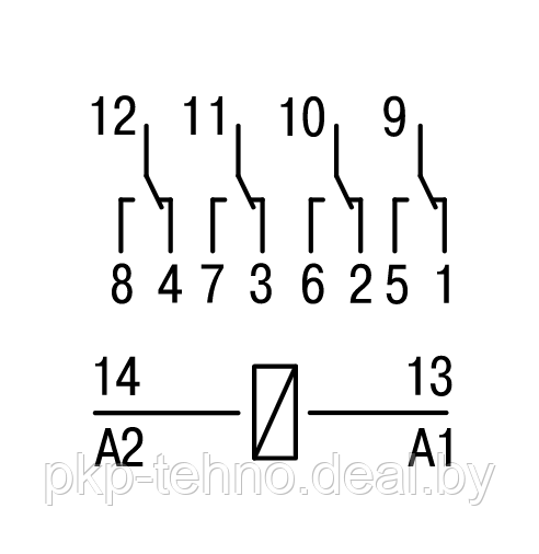 Монтажные колодки KIPPRIBOR PYF-025BE и PYF-045BE (для 2- и 4-контактных промежуточных реле серии REP) - фото 8 - id-p125732595