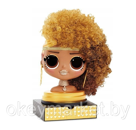Игровой набор L.O.L. Surprise O.M.G. Styling Head Royal Bee манекен для причесок, фото 2