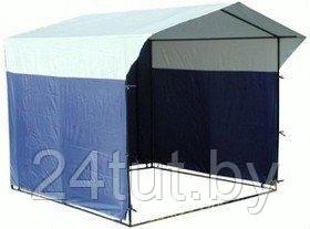 Палатка торговая, разборная Домик 3,0х1,9 бело синяя - фото 3 - id-p125773284