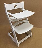 Детский растущий регулируемый стул со столиком Ростик/Rostik (белый)