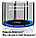 Батут Atlas Sport 312 см - 10ft с внешней сеткой и лестницей BLUE, фото 3