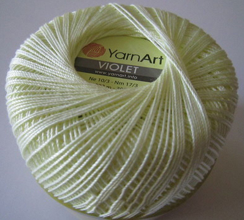 Пряжа Ярнарт Виолет (YarnArt Violet) цвет 326 молочный - фото 1 - id-p125803609