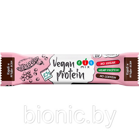 Протеиновый батончик «Vegan Protein» с кэробом и ягодами асаи,"Компас здоровья", 30г 1/20, фото 2