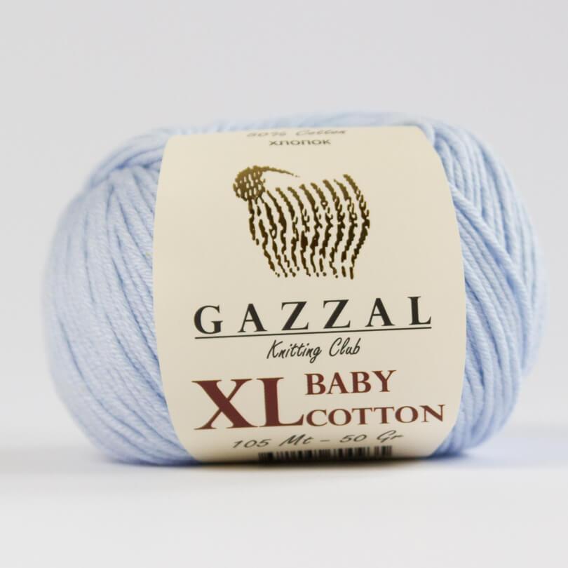 Пряжа Gazzal Baby Cotton XL 3429 нежно-голубой - фото 1 - id-p125805051