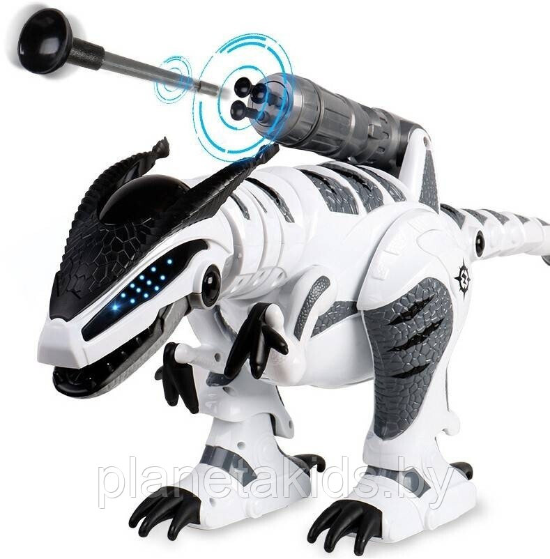 Интерактивный робот динозавр на радиоуправлении, 66 см, свет,звук, стреляет, АКБ,арт. ZYB-B2855 - фото 4 - id-p125821465