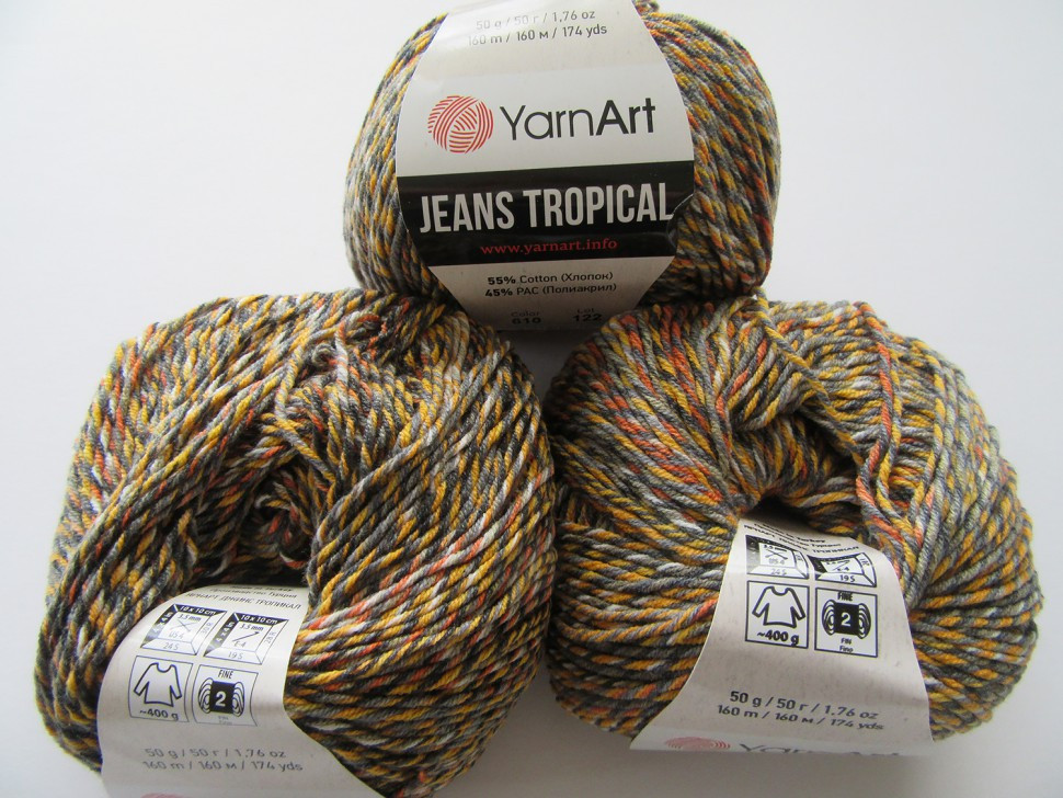 Пряжа Ярнарт Джинс Тропикал (YarnArt Jeans Tropical) цвет 610 - фото 2 - id-p125828591