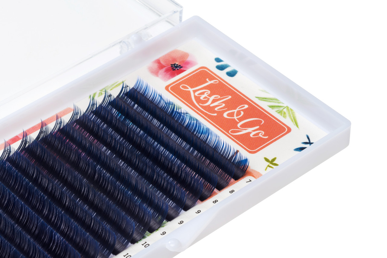 Синие ресницы D/0,10/8-13 мм Lash&Go (6 линий)