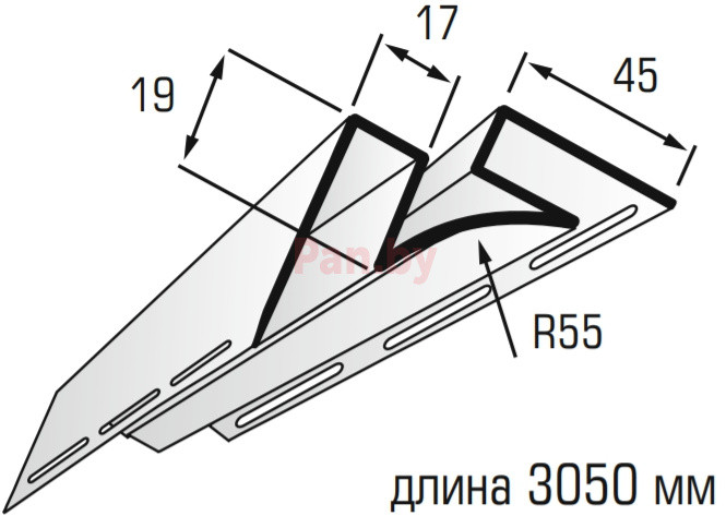 Угол внутренний для сайдинга Альта-Профиль Золотистый, 3,05м - фото 2 - id-p59856764