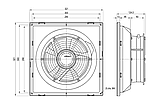 Решетка вентиляционная впускная с фильтром и вентилятором KIPVENT-500.01.230, фото 2