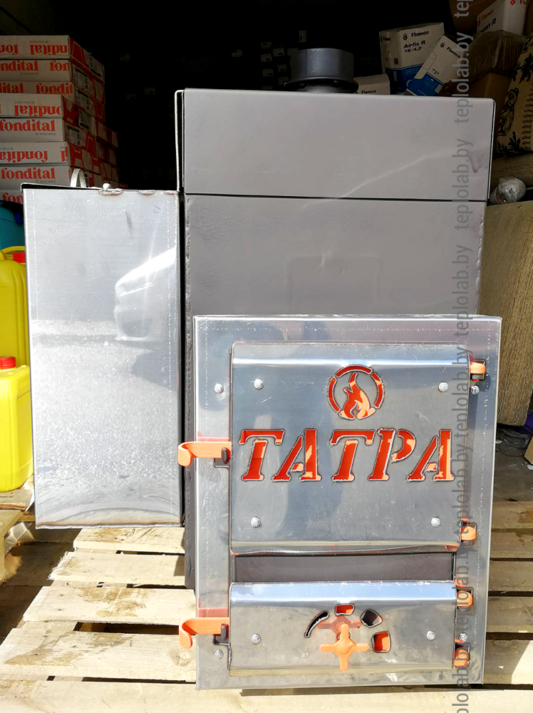 Татра 10 печь банная стальная с баком 50л - фото 5 - id-p101749828