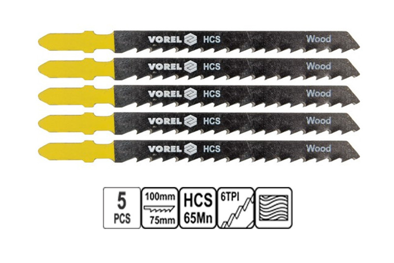 Полотна для электролобзика по дереву 5 шт Польша