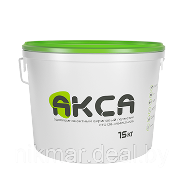 АКСА однокомпонентный акрилатный герметик, 15 кг. - фото 1 - id-p125902725