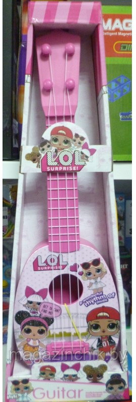 Детская гитара для девочек LOL007-2, 42 см - фото 1 - id-p125903009