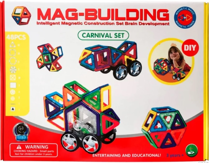 Магнитный конструктор Mag-Building Carnival GB-W48 - фото 1 - id-p125905637