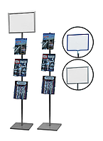 Стойка для печатной продукции с проволочными карманами