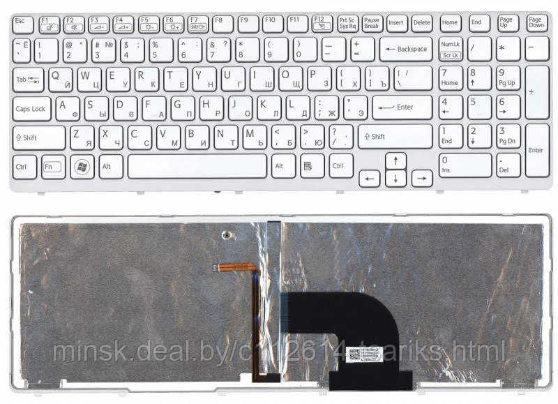 Клавиатура для ноутбука Sony Vaio SVE1711, SVE1711Z1R, SVE1711V1R, SVE1711S9R, SVE1711T1R, SVE1711Q1R, - фото 1 - id-p117941903