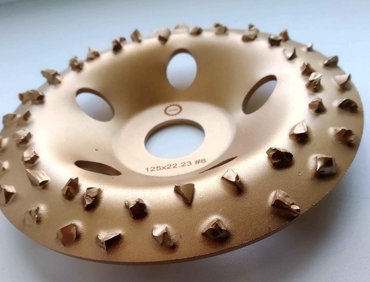 Выпуклый альфа диск зерно 8, диаметр 125 мм для шлифовки древесины .