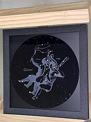 Картина инкрустированные кристаллами SWAROVSKI (Близнецы). 35см*35см