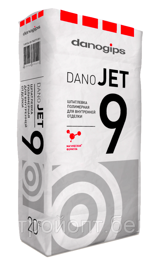 Финишная полимерная шпатлевка DANOGIPS DANO JET 9, 20 кг, РФ - фото 2 - id-p126031578