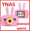 Детский фотоаппарат детская камера цифровая GSMIN Fun Camera Rabbit (Розовый, голубой, белый, желтый), фото 2