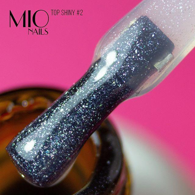 Топ MIO Nails SHINY №2 с серебряным блеском без липкого слоя, 15 мл. - фото 1 - id-p126038545