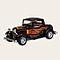 Машина металлическая Ford 3-Window Coupe 1932 открываются двери, инерция 1:36 Kinsmart, фото 3