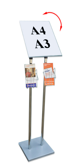 Рекламная стойка с регулируемой высотой и углом наклона - фото 3 - id-p126039419