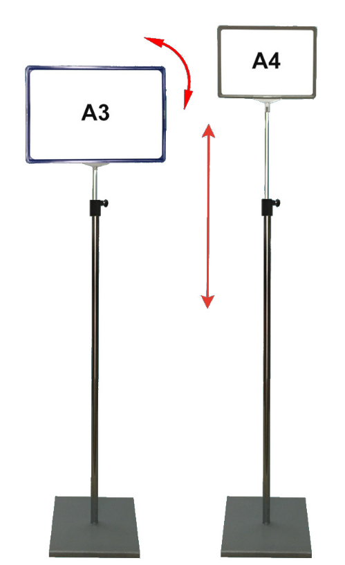 Двухсторонняя информационная стойка с изменяемой высотой - фото 1 - id-p126039995