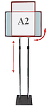 Хромированная стойка для рекламы, фото 3