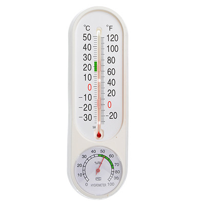 Термометр вертикальный, измерение влажности воздуха,INBLOOM  23х7см, пластик, блистер 473-053