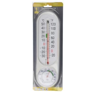 Термометр вертикальный, измерение влажности воздуха,INBLOOM 23х7см, пластик, блистер 473-053 - фото 3 - id-p126058295