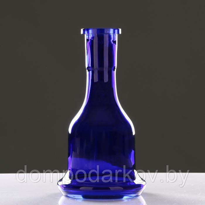 Колба для кальяна "Колокол" синяя, h= 30 см, внутр. d горлышка 4,5 см, внешн. 7 см - фото 1 - id-p126064711