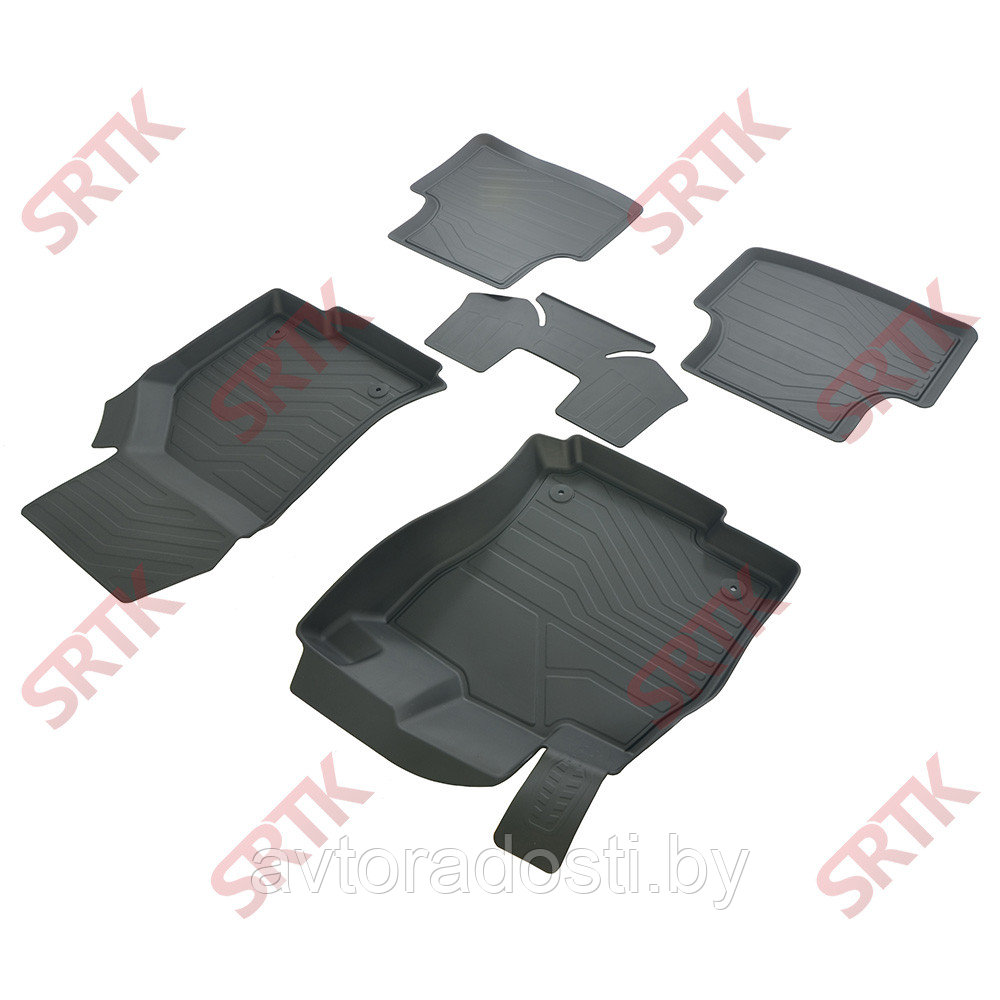 Коврики резиновые для Skoda Octavia A7 (2013-2020) / Volkswagen Passat B8 (2014-) / Октавия / Пассат (SRTK)