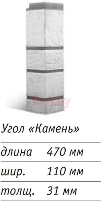 Угол наружный для фасадных панелей Альта-Профиль Камень Сланец - фото 2 - id-p68813067