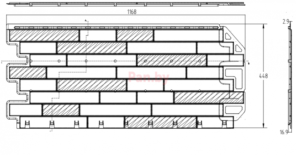 Фасадная панель (цокольный сайдинг) Альта-Профиль Кирпич антик Александрия - фото 2 - id-p34977975