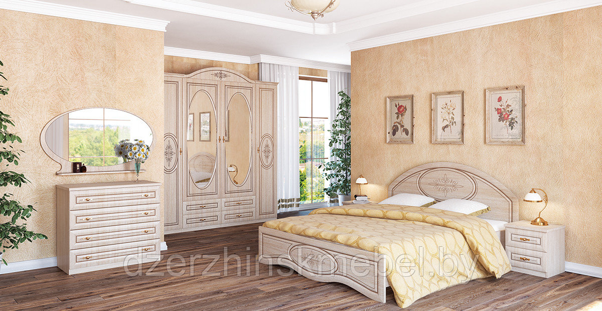 Кровать двуспальная К1-160МП от набора мебели для спальни "Василиса" .Производитель Мебель Н - фото 2 - id-p126081873