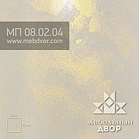 Фасад в пластике HPL МП 08.02.04 (золотой глянец) радиусный, декоры кромки ПММА 3D+"Хамелеон", алюминиевые, 16