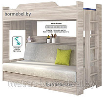 Двухъярусная кровать с диван-кроватью с независимым пружинным блоком