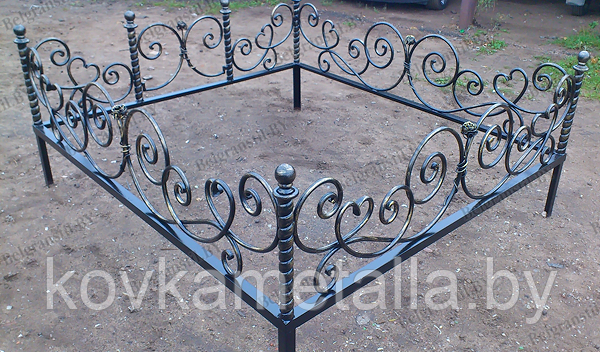 Ограда кованая на могилу "Патриот №9" - фото 1 - id-p126172050