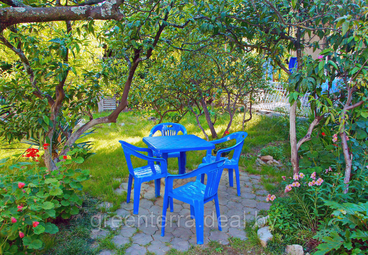 "Комфорт-5" (с квадратным столом) - набор садовой мебели из пластика - фото 2 - id-p126270229