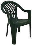 Кресло пластиковое коричневое, фото 2