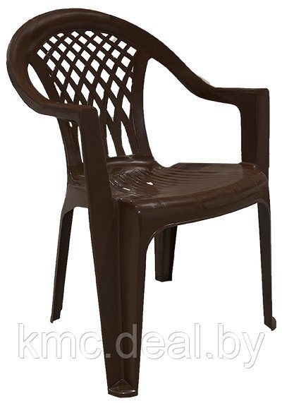 Кресло пластиковое коричневое - фото 1 - id-p126279075